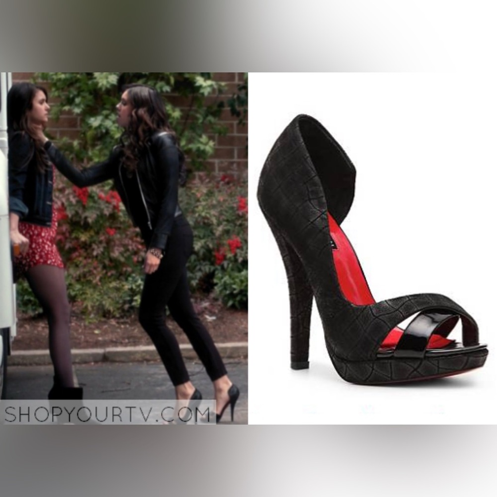 Charles Jourdan Paris Black India Pumps heels Vampire Diaries Katherine Pierce 8